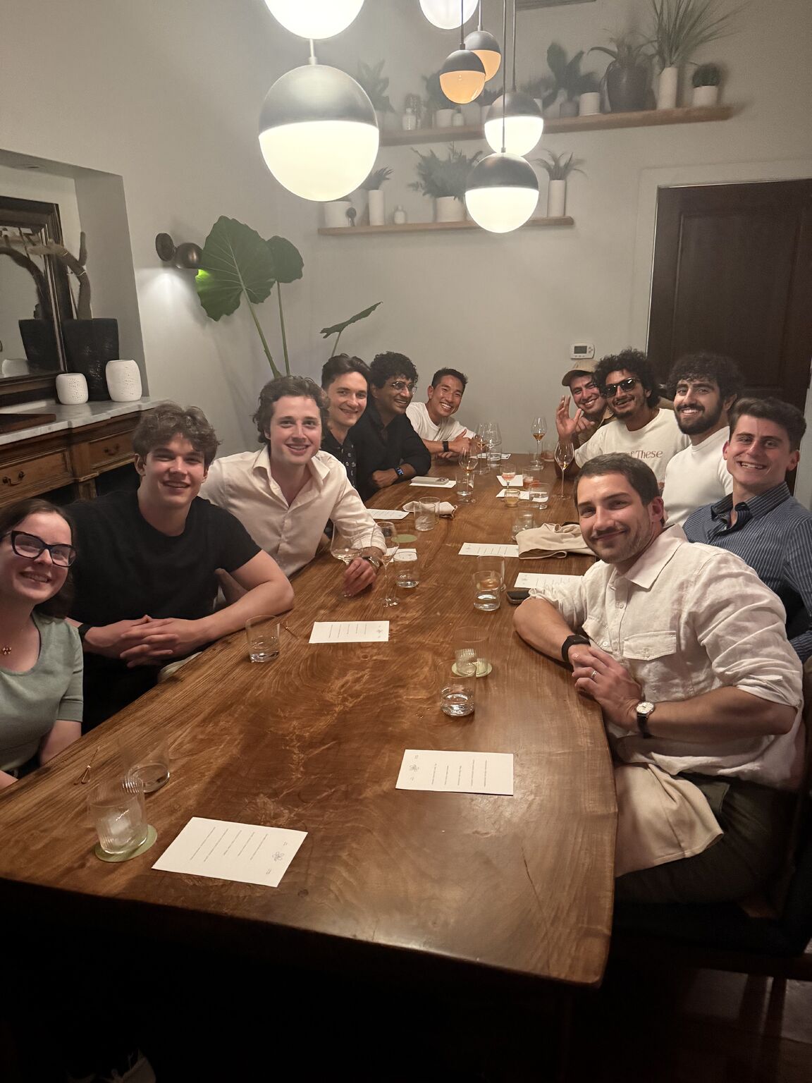 The V1 cohort at the celebration dinner